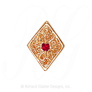 GS106 R - 14 Karat Gold Ruby Slide 